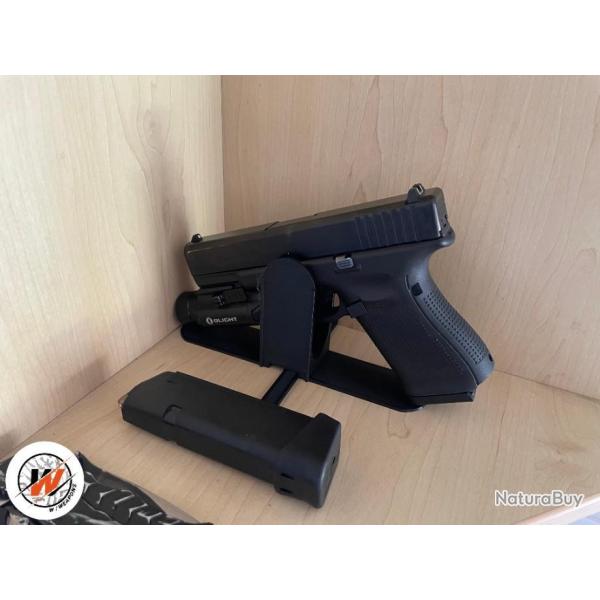 Rangement Pistolet sur rack extensible dans le coffre fort - 2 unit�s - Impression 3D