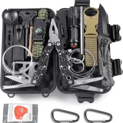 Trousse de Survie Trousse Graxury 14 en 1 Polyvalente Soins pour Sportif Plein Air Camping Alpiniste