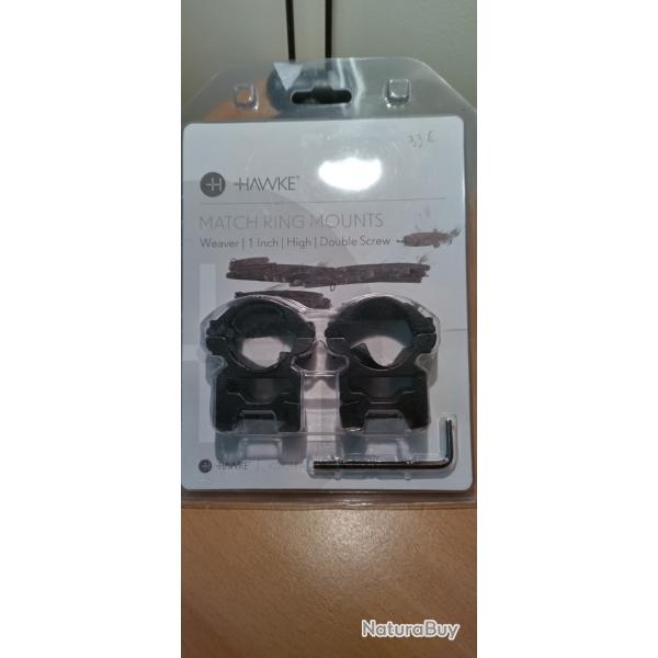 Colliers Hawke 22114 haut 1" Weaver Picatiny