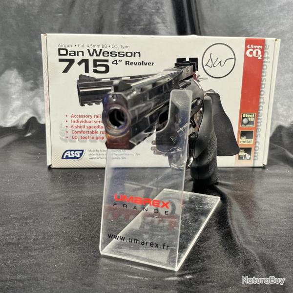 REVOLVER "GNB DAN WESSON DW715 4'' - STEEL GREY - Cal 4.5 - CO2