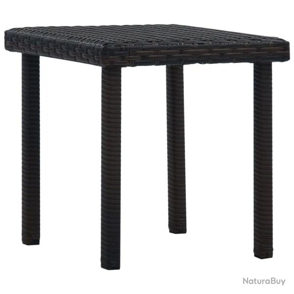 Table � th� de jardin Marron 40x40x40 cm R�sine tress�e alsavelo