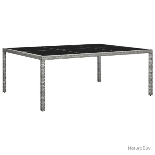 Table  manger d'extrieur Gris 200x150x74 cm Rsine tresse alsavelo