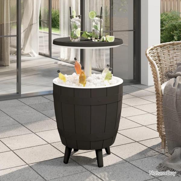Table � glaci�re 3 en 1 noir polypropyl�ne