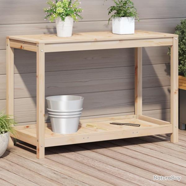 Table de rempotage avec �tag�re 108x50x75 cm bois massif de pin