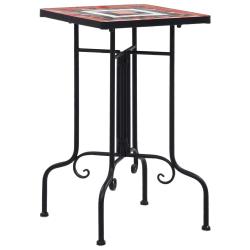 Table de bistro mosa&iuml;que Terre cuite et blanc C&eacute;ramique alsavelo