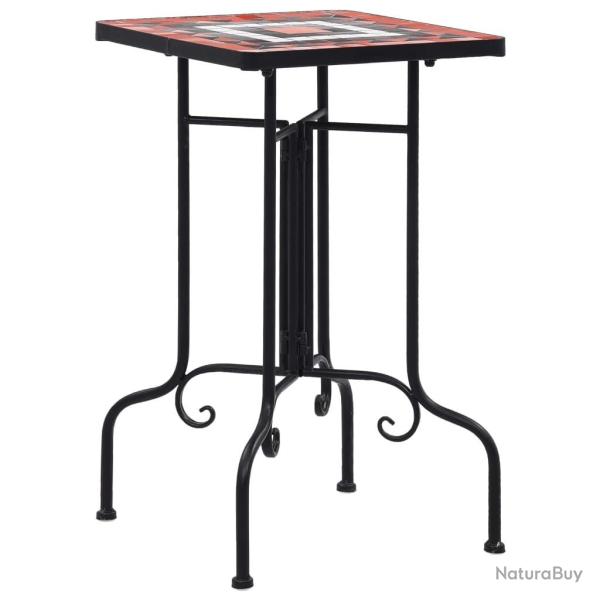 Table de bistro mosa�que Terre cuite et blanc C�ramique alsavelo