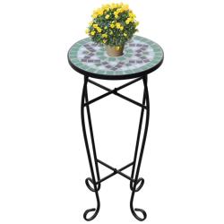 Table d'appoint Mosa&iuml;que Vert et blanc