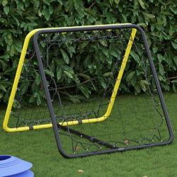 Filet de rebond de football double face r&eacute;glable jaune et noir