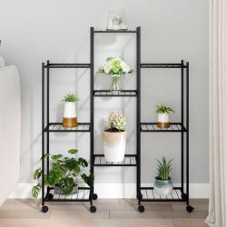 Jardini&egrave;re avec roues 83x25x103,5 cm Noir Fer