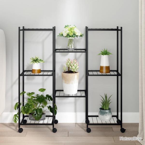 Jardini�re avec roues 83x25x83,5 cm Noir Fer