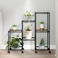 Jardini&egrave;re avec roues 83x25x83,5 cm Noir Fer