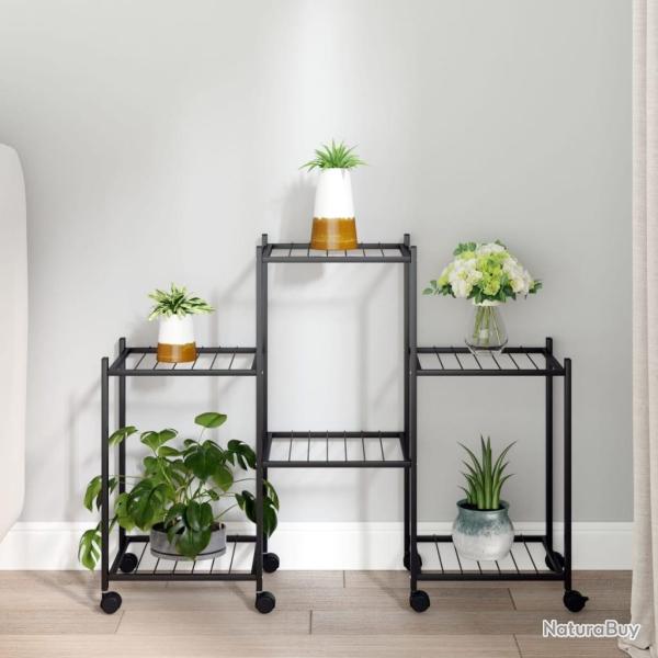 Jardini�re avec roues 83x25x63,5 cm Noir Fer