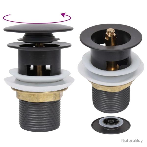 Drain � poussoir avec d�bordement Gris 6,4x6,4x9,1 cm alsavelo