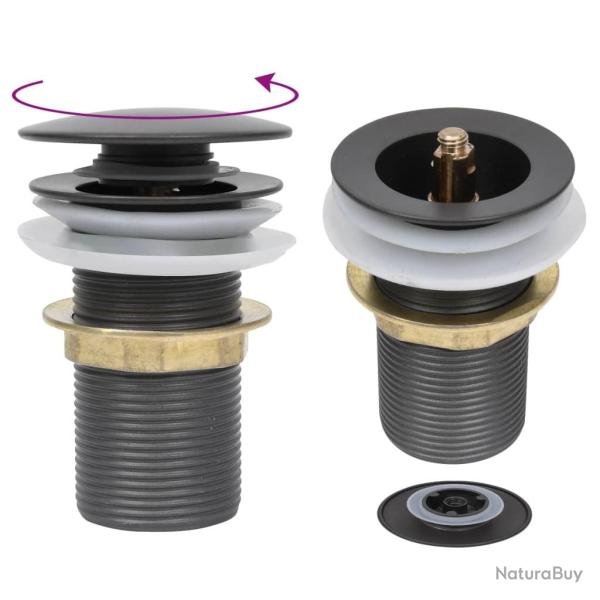 Drain � poussoir sans d�bordement Gris 6,4x6,4x9,1 cm