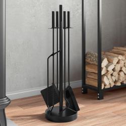 Set d'outils de chemin&eacute;e 5 pcs 18x66 cm acier