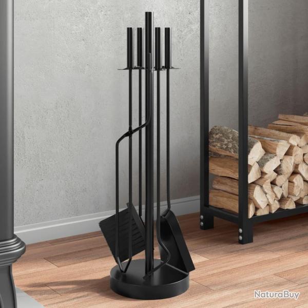 Set d'outils de chemin�e 5 pcs 18x66 cm acier