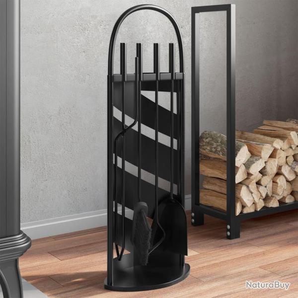 Set d'outils de chemin�e 5 pcs 23x15x66 cm acier alsavelo