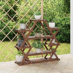 Support &agrave; fleurs 110x25x105 cm bois massif de sapin