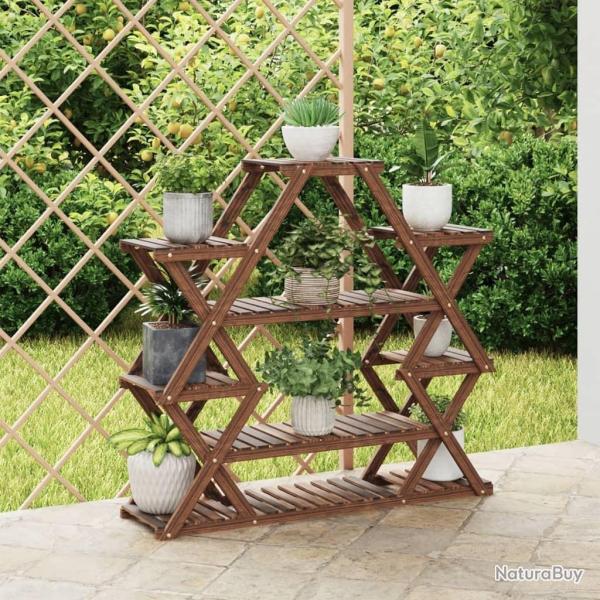 Support � fleurs 110x25x105 cm bois massif de sapin