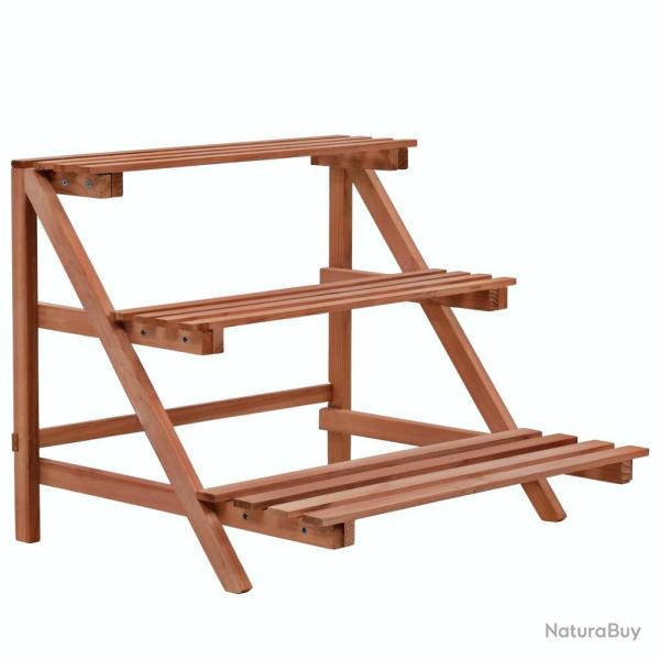 Support � 3 niveaux pour plantes Bois de c�dre 48 x 45 x 40 cm