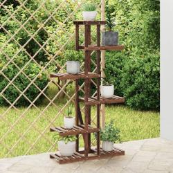 Support &agrave; fleurs 75x25x140,5 cm bois massif de sapin
