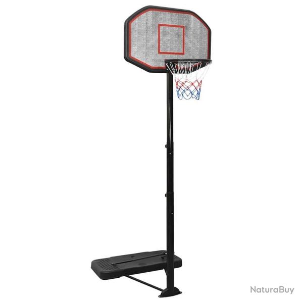 Support de basket-ball Noir 258-363 cm Poly�thyl�ne alsavelo