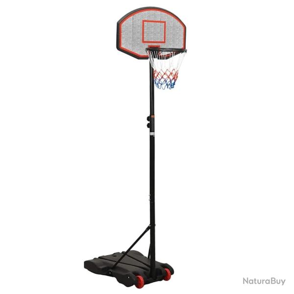 Support de basket-ball Noir 216-250 cm Poly�thyl�ne alsavelo