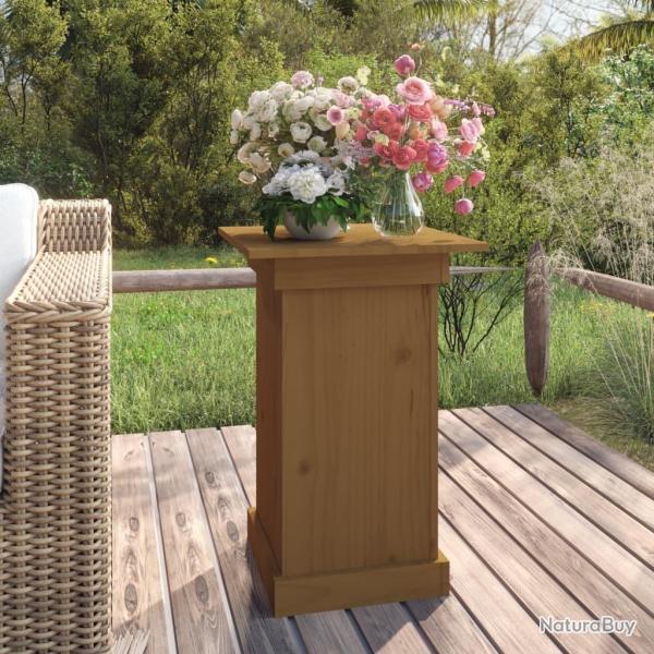 Support  fleurs Marron miel 40x40x60 cm Bois de pin solide alsavelo