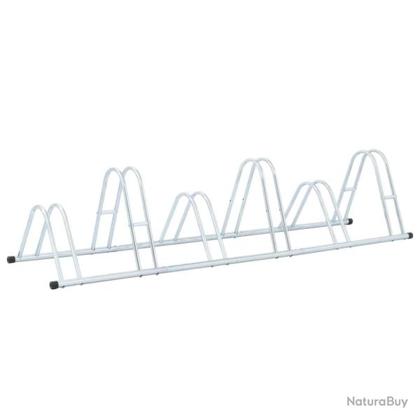 Support de vlo au sol autoportant pour 6 vlos acier galvanis alsavelo