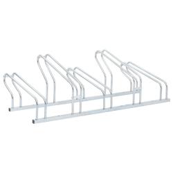 Support de v&eacute;lo au sol autoportant pour 5 v&eacute;los acier galvanis&eacute;