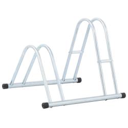 Support de v&eacute;lo au sol autoportant pour 2 v&eacute;los acier galvanis&eacute;