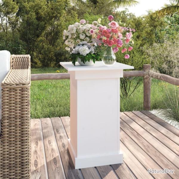 Support � fleurs Blanc 40x40x60 cm Bois de pin solide