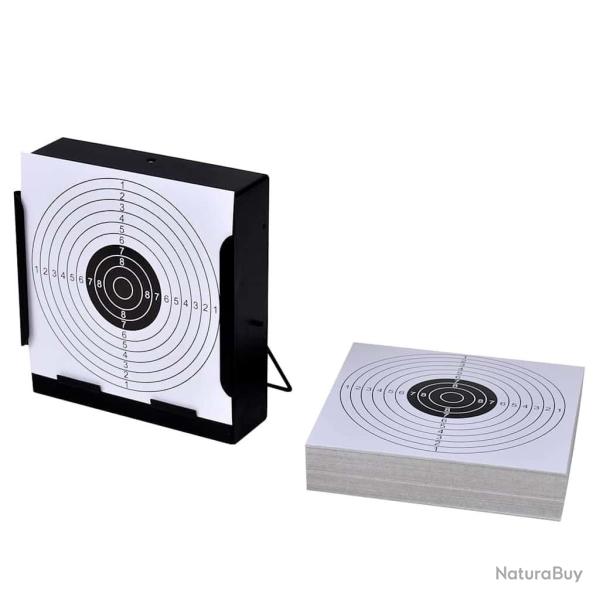 Support de cible carr� 14 cm + 100 cibles en papier alsavelo