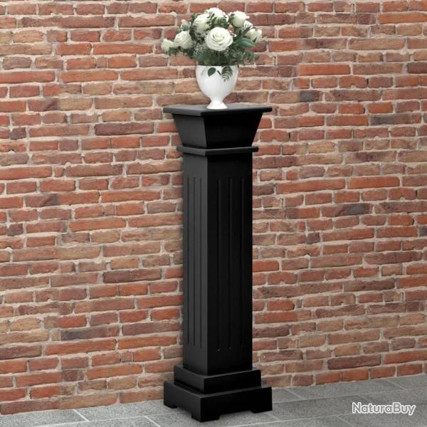 Support pilier classique carr� pour plantes Noir 17x17x66cm MDF