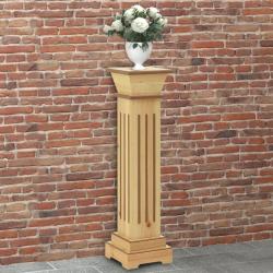 Support pilier carr&eacute; &agrave; plantes Bois clair 17x17x66 cm MDF