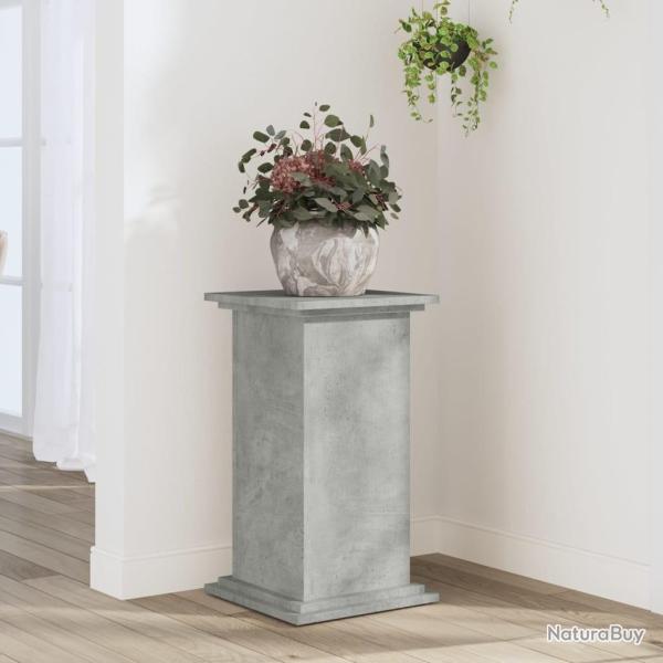 Support pour plantes gris bton 33x33x60 cm bois d'ingnierie alsavelo