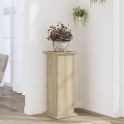 Support pour plantes ch&ecirc;ne sonoma 33x33x80 cm bois d'ing&eacute;nierie