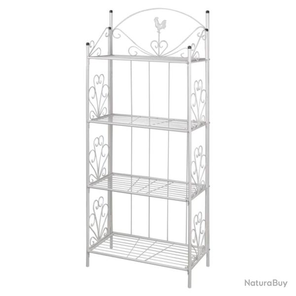 Support pour plantes Carr� Blanc