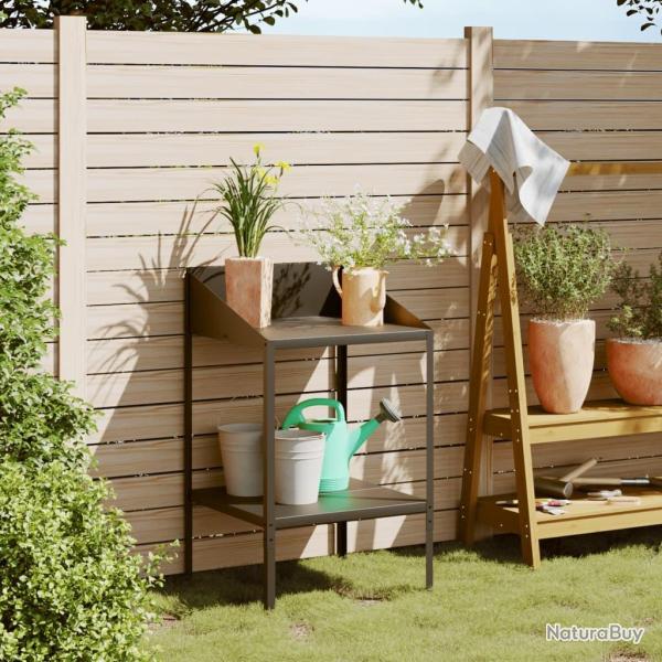 Support pour plantes anthracite 56,5x54,5x100cm acier galvanis�