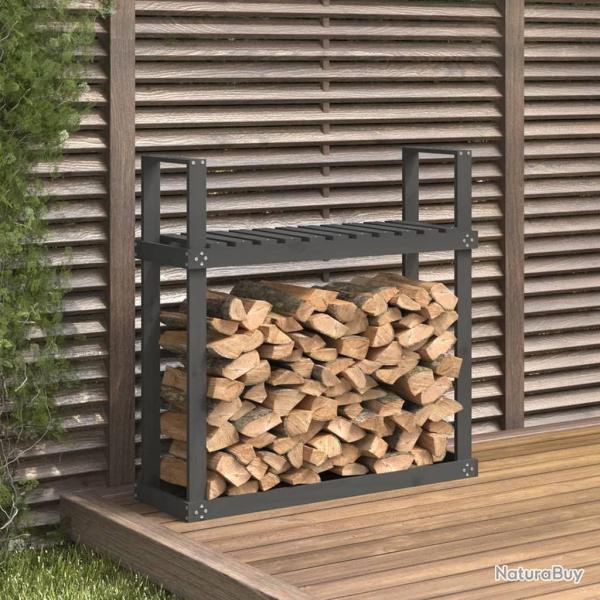 Support pour bois de chauffage Gris 110x35x108,5 cm Bois de pin alsavelo
