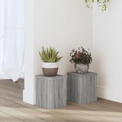 Supports pour plantes 2 pcs sonoma gris bois d'ing&eacute;nierie