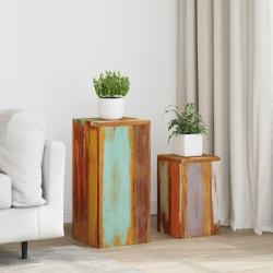 Supports pour plantes 2 pcs bois de r&eacute;cup&eacute;ration massif alsavelo