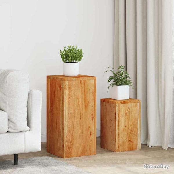 Supports pour plantes 2 pcs bois d'acacia massif