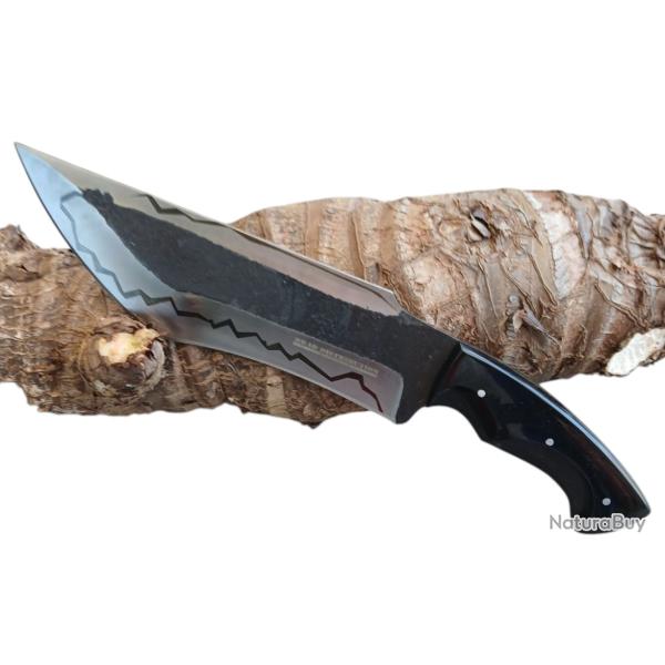 BRAD DISTRIBUTION survie rare Couteau artisanal de chasse mod�le 6 fabrication forg�e � la main