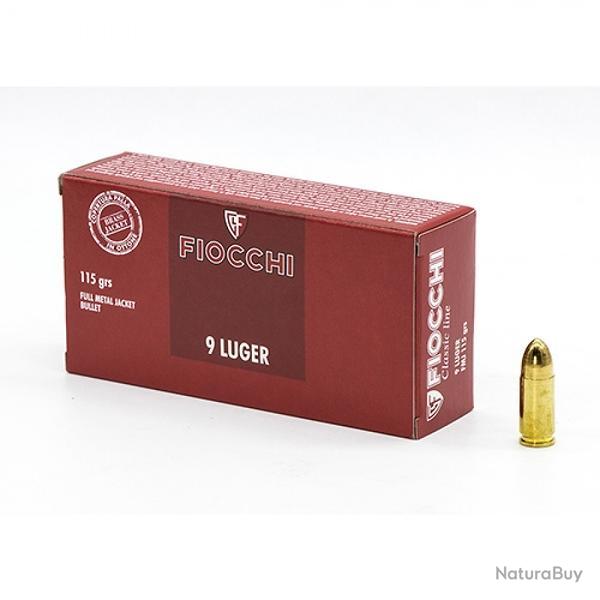 Fiocchi 380 ACP (9 mm court) FMJ 95 grs (x50)