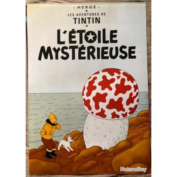 Affiche, poster, : TINTIN L'�toile myst�rieuse  43 x 61 cm