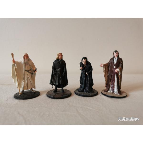 4 Figurines seigneur des anneaux en mtal peinte  la main