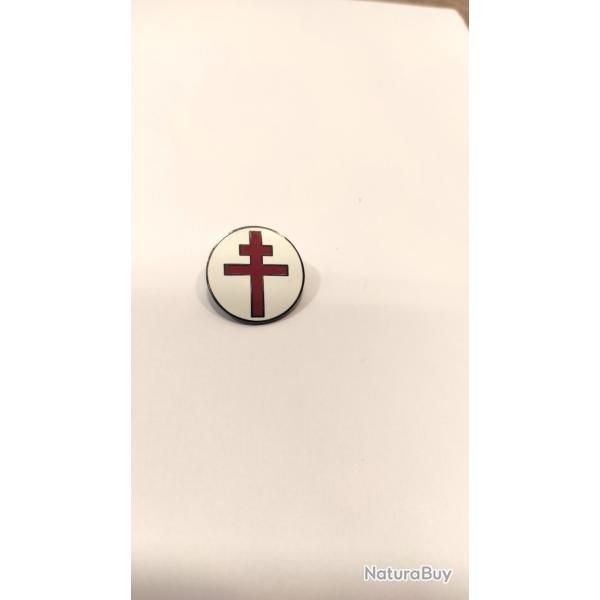 BROCHE PIN'S CROIX DE LORRAINE 2,5cm