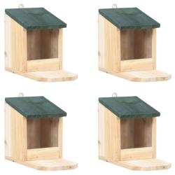 Maisons pour &eacute;cureuils 4 pcs Bois de sapin alsavelo