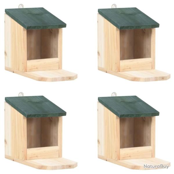 Maisons pour �cureuils 4 pcs Bois de sapin alsavelo